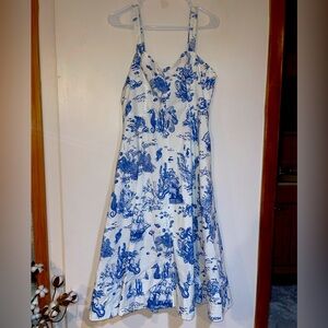Avec Les Filles - Women's Printed A-Line Midi Dress - Size 12
